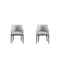 Manhattan Comfort Gansevoort Faux Leather Dining Armchair in Light Grey - Set of 2 2-DC051AR-LG - alternate 1